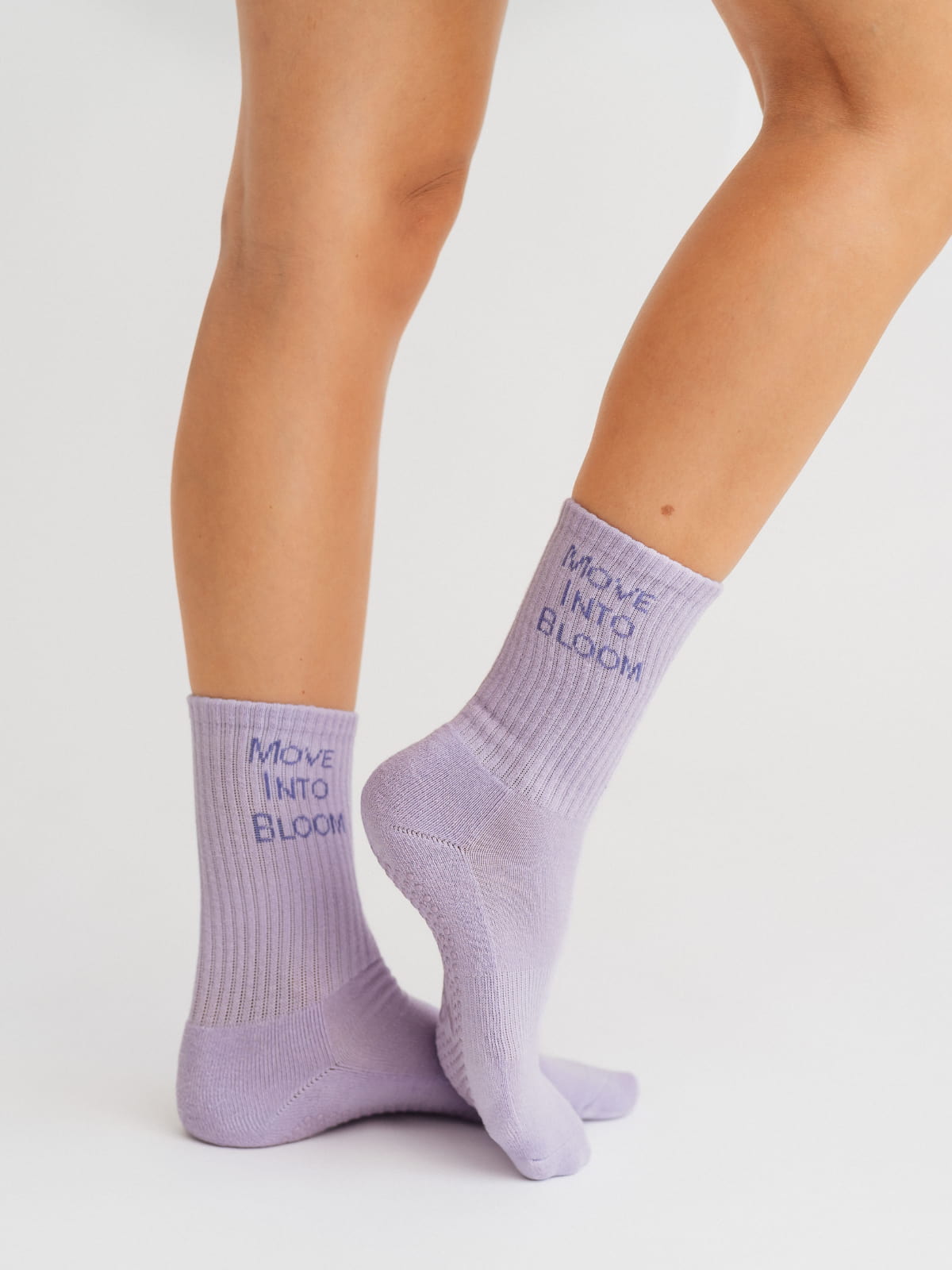 Trending grip socks pilates yoga – purple color
