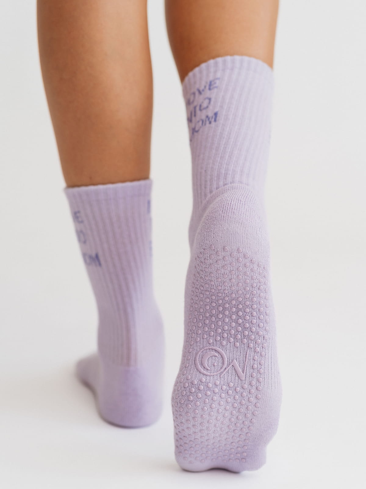 Women's grip socks for Pilates and yoga –  trending purple color
