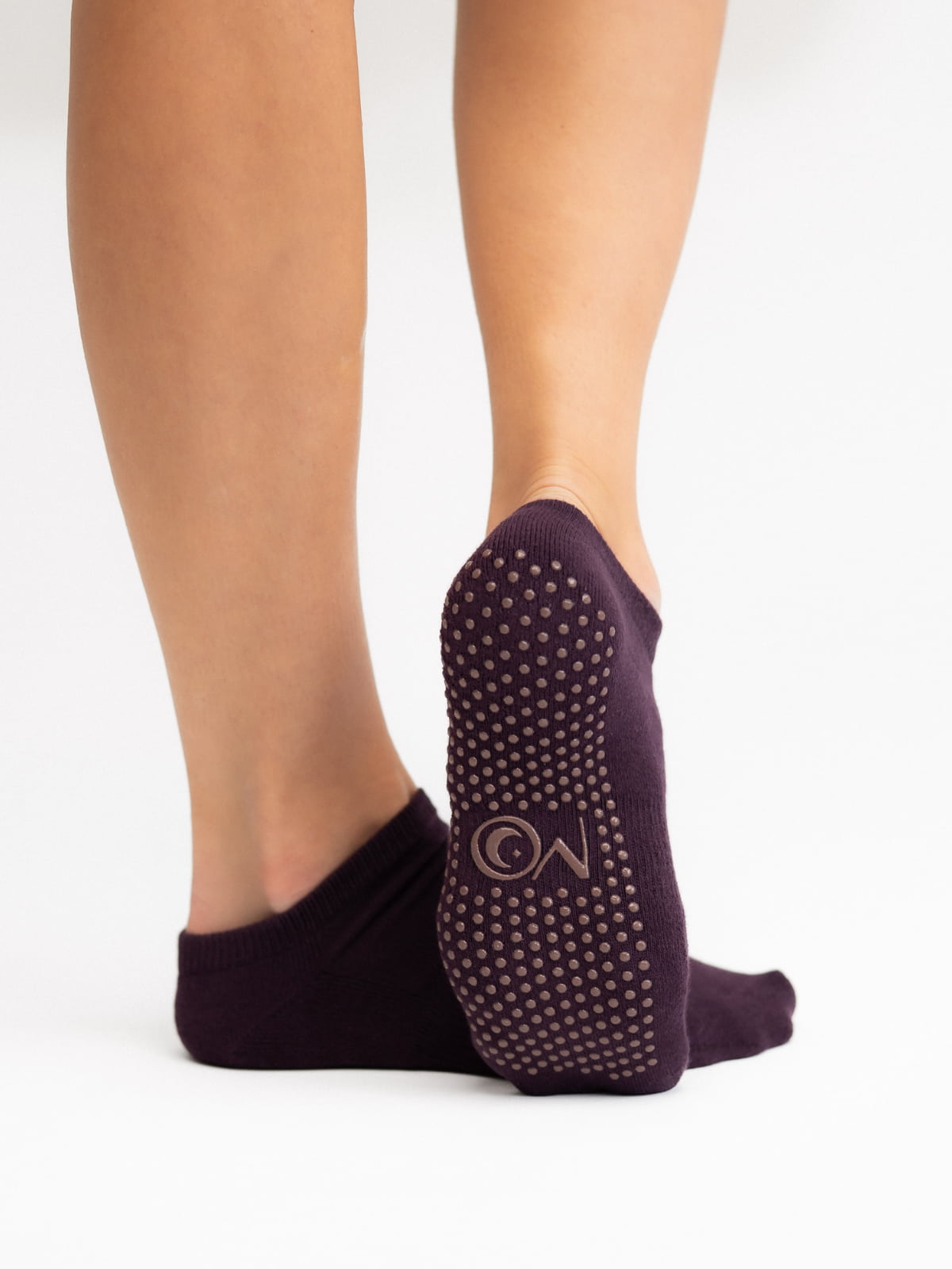 Grip socks for Pilates and yoga – purple color